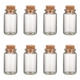 300 pcs Glass Jar Glass Bottles, with Cork Stopper, Wishing Bottles, Clear, 50x27mm, Capactiy: about 13ml(0.44 fl. oz)