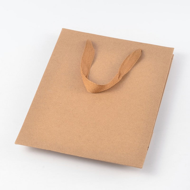 CRASPIRE 10 pc Rectangle Kraft Paper Bags, Gift Bags, Shopping