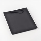 10 pc Rectangle Kraft Paper Bags, Gift Bags, Shopping Bags, with Nylon Cord Handles, Black, 28x20x10cm