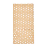 100 pc Eco-Friendly Polka Dot Pattern Kraft Paper Bags, Gift Bags, Shopping Bags, Rectangle, Bisque, 18x9x6cm