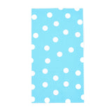 100 pc Polka Dot Pattern Eco-Friendly Kraft Paper Bags, Gift Bags, Shopping Bags, Rectangle, Light Blue, 24x13x8cm