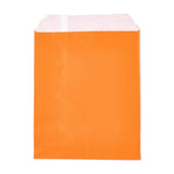 100 pc Eco-Friendly Kraft Paper Bags, Gift Bags, Shopping Bags, Rectangle, Orange, 18x13x0.02cm