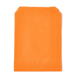 100 pc Eco-Friendly Kraft Paper Bags, Gift Bags, Shopping Bags, Rectangle, Orange, 18x13x0.02cm