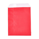 100 pc Eco-Friendly Kraft Paper Bags, Gift Bags, Shopping Bags, Rectangle, Red, 18x13x0.02cm