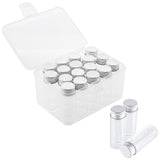 1 Box Glass Bottles Bead Containers, with Aluminium Screw Caps, Clear, 5x2.2cm, Capacity: 10ml