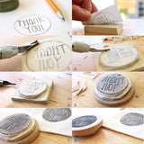 Craspire Rubber Stamps, Square & Flat Round, Mixed Color, 50x50x10mm, 5pcs, 50x10mm, 5pcs