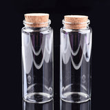 10 pcs Glass Jar Glass Bottles Bead Containers, with Cork Stopper, Wishing Bottle, Clear, 120x47mm, Hole: 33mm, Capacity: 208ml(7.03 fl. oz)