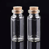 2 Box Glass Jar Glass Bottles Bead Containers, with Cork Stopper, Wishing Bottle, Clear, 5x2.2cm, Hole: 12.5mm, Capacity: 19ml(0.64 fl. oz), about 12pcs/box