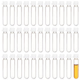 56 pcs 70pcs 3ml Glass Round Bottom Vials with Pull Out Cap, Transparent Mini Glass Jars Bottles for DIY Decoration, Essential Oils, Fragrances, Cleansing Oils