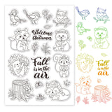 Craspire TPR Stamps, with Acrylic Board, for Imprinting Metal, Plastic, Wood, Leather, Animal Pattern, 16x11cm