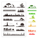 Craspire TPR Stamps, with Acrylic Board, for Imprinting Metal, Plastic, Wood, Leather, Tree Pattern, 16x11cm