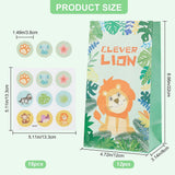 1 Set 12Pcs Animal Paper Bags Jungle Safari Theme Cartoon Paper Bags Goodie Bags Animal Candy Treat Bags Colorful Party Paper Gift Bags With Animal Sticker for Birthday Party Favor Supplies Shops
