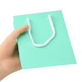 5 pc Kraft Paper Bags, with Handles, Gift Bags, Shopping Bags, Rectangle, Aquamarine, 16x12x5.9cm