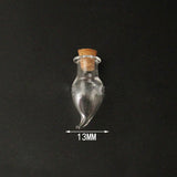 100 pcs Mini High Borosilicate Glass Bottle Bead Containers, Wishing Bottle, with Cork Stopper, Pepper, Clear, 2.9x1.3cm