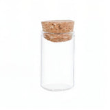 50 pcs Mini High Borosilicate Glass Bottle Bead Containers, Wishing Bottle, with Cork Stopper, Column, Clear, 5x3cm, Capacity: 20ml(0.68fl. oz)