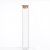 50 pcs Mini High Borosilicate Glass Bottle Bead Containers, Wishing Bottle, with Cork Stopper, Column, Clear, 18x3cm, Capacity: 100ml(3.38fl. oz)