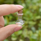 10 pcs Glass Bottles Ornament, Glass Empty Wishing Bottles, DIY Vials for Pendant Decorations, Lantern Bottle with Cork, Clear, 2.4~2.6x1.7cm