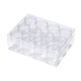 4 Set Plastic Bead Storage Containers, Rectangle, Clear, 16x12.2x5.5cm, Capacity: 20ml(0.67 fl. oz), about 12pcs/Set