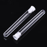 100 pcs Clear Tube Plastic Bead Containers, with Lid, Clear, 102.5x13mm