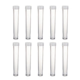 200 pcs Clear Tube Plastic Bead Containers with Lid, 13.5mm wide, 76mm long