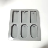 2 PCS DIY Candle Silicone Molds, Resin Casting Molds, For UV Resin, Epoxy Resin Jewelry Making, Rectangle & Oval, Gray, 25.2x23x2cm