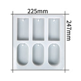 2 PCS DIY Candle Silicone Molds, Resin Casting Molds, For UV Resin, Epoxy Resin Jewelry Making, Rectangle & Oval, Gray, 25.2x23x2cm