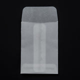 100 pc Rectangle Translucent Parchment Paper Bags, for Gift Bags and Shopping Bags, Clear, 90mm, Bag: 70x50x0.3mm