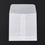 100 pc Rectangle Translucent Parchment Paper Bags, for Gift Bags and Shopping Bags, Clear, 12cm, Bag: 90x90x0.2mm