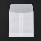 100 pc Rectangle Translucent Parchment Paper Bags, for Gift Bags and Shopping Bags, Clear, 12cm, Bag: 90x90x0.2mm