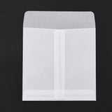 100 pc Rectangle Translucent Parchment Paper Bags, for Gift Bags and Shopping Bags, Clear, 13.45cm, Bag: 110x110x0.3mm