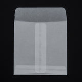 100 pc Square Translucent Parchment Paper Bags, for Gift Bags and Shopping Bags, Clear, 101mm, Bag: 81x79x0.4mm