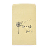 100 pc Craft Paper Bags, Gift Bags, Rectangle, Dandelion Pattern, 12.5x7.15x0.03cm