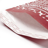 50 pc Kraft Paper & Plastic Bubble Envelope Bags, Self-adhesive Bag, Christmas Theme, Rectangle, Christmas Themed Pattern, 27.5x21x0.35cm