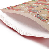 50 pc Kraft Paper & Plastic Bubble Envelope Bags, Self-adhesive Bag, Christmas Theme, Rectangle, Car Pattern, 32.5x27.5x0.5cm