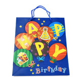 12 pc Birthday Theme Rectangle Paper Bags, with Handles, for Gift Bags and Shopping Bags, Balloon Pattern, 26x10x32cm