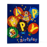 12 pc Birthday Theme Rectangle Paper Bags, with Handles, for Gift Bags and Shopping Bags, Balloon Pattern, 26x10x32cm