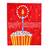 12 pc Birthday Theme Rectangle Paper Bags, with Handles, for Gift Bags and Shopping Bags, Birthday Themed Pattern, 26x10x32cm