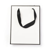 10 pc Rectangle Paper Bags, with Handles, for Gift Bags and Shopping Bags, White, 20x15x0.6cm