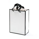 10 pc Rectangle Paper Bags, with Handles, for Gift Bags and Shopping Bags, White, 22x16x0.6cm