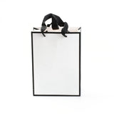 10 pc Rectangle Paper Bags, with Handles, for Gift Bags and Shopping Bags, White, 22x16x0.6cm