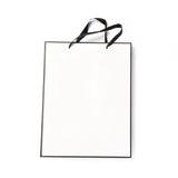 10 pc Rectangle Paper Bags, with Handles, for Gift Bags and Shopping Bags, White, 40x30x0.6cm