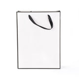 10 pc Rectangle Paper Bags, with Handles, for Gift Bags and Shopping Bags, White, 40x30x0.6cm