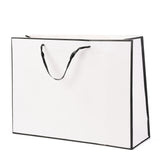 10 pc Rectangle Paper Bags, with Handles, for Gift Bags and Shopping Bags, White, 35x48x0.6cm