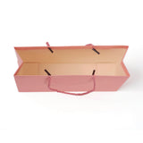 10 pc Kraft Paper Bags, Gift Bags, Shopping Bags, Wedding Bags, Rectangle with Handles, Pink, 210x270x80mm