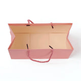 10 pc Kraft Paper Bags, Gift Bags, Shopping Bags, Wedding Bags, Rectangle with Handles, Pink, 180x220x101mm