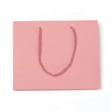 10 pc Kraft Paper Bags, Gift Bags, Shopping Bags, Wedding Bags, Rectangle with Handles, Pink, 180x220x101mm