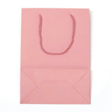 10 pc Kraft Paper Bags, Gift Bags, Shopping Bags, Wedding Bags, Rectangle with Handles, Pink, 28x20x10cm