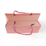 10 pc Kraft Paper Bags, Gift Bags, Shopping Bags, Wedding Bags, Rectangle with Handles, Pink, 20x15.1x6.15cm