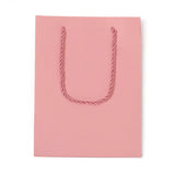 10 pc Kraft Paper Bags, Gift Bags, Shopping Bags, Wedding Bags, Rectangle with Handles, Pink, 20x15.1x6.15cm