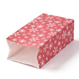 20 pc Christmas Theme Rectangle Paper Bags, No Handle, for Gift & Food Package, Snowflake Pattern, 12x7.5x23cm